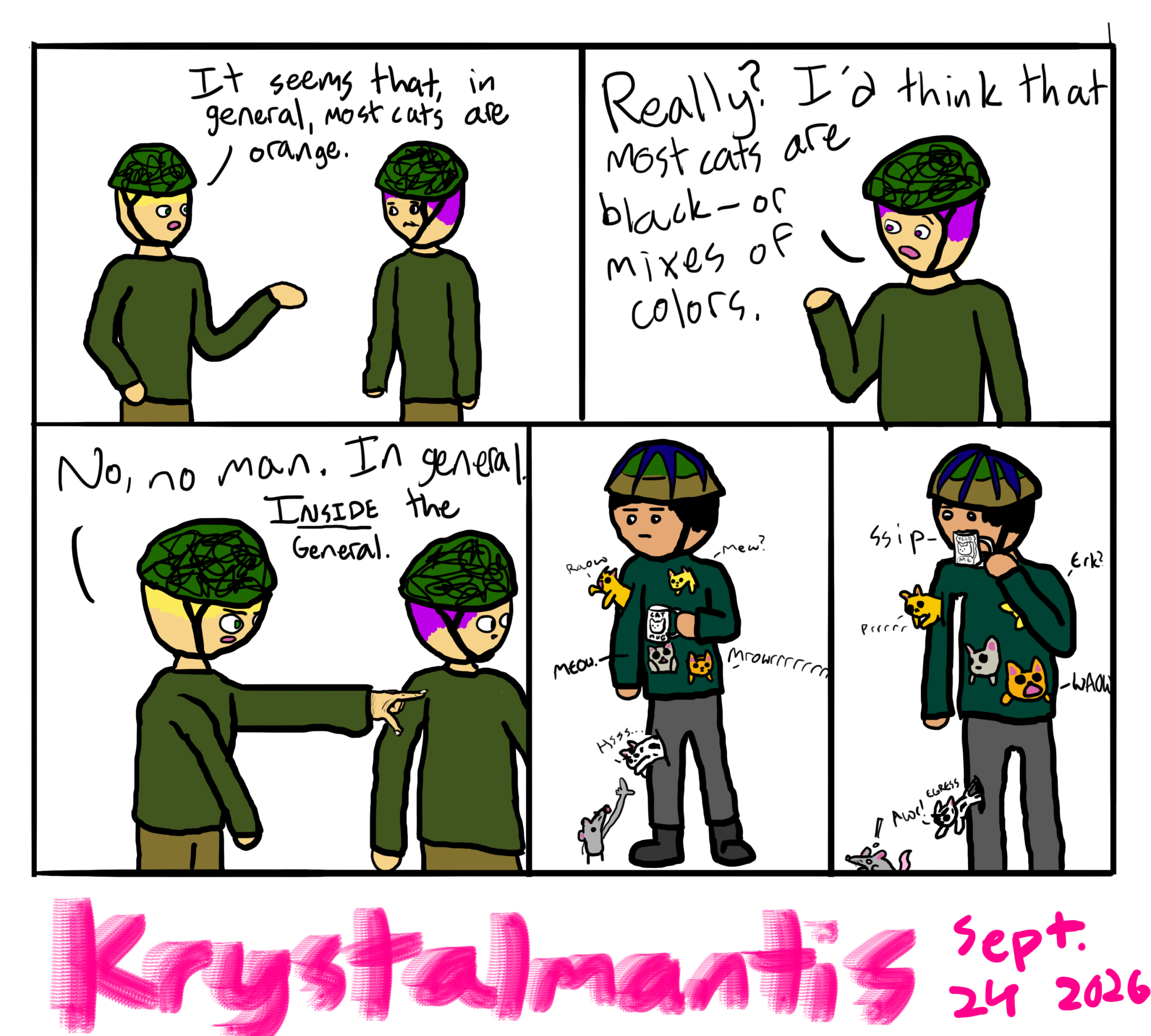 Didn't know what soldiers look like. Didn't care.